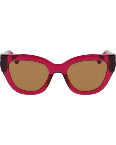 Longchamp 52mm Cat Eye Sunglasses - Red