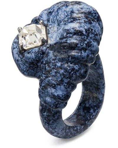 Tory Burch Carved Semiprecious Ring - Blue