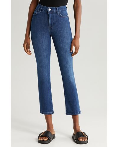 FRAME Le High Ripped Straight Leg Jeans - Blue
