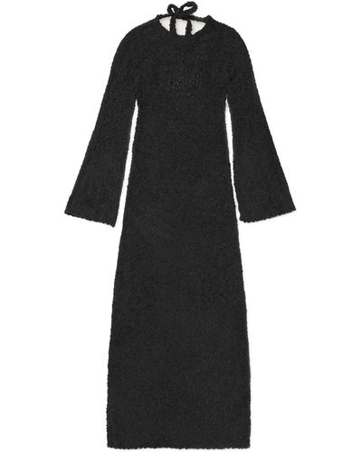 Honor The Gift Long Sleeve Cotton Knit Maxi Dress - Black