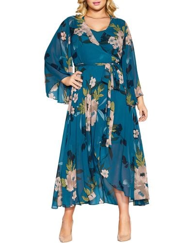 City chic deals teal dress