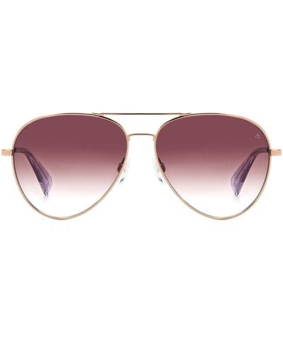 Rag & Bone 59mm Aviator Sunglasses - Purple