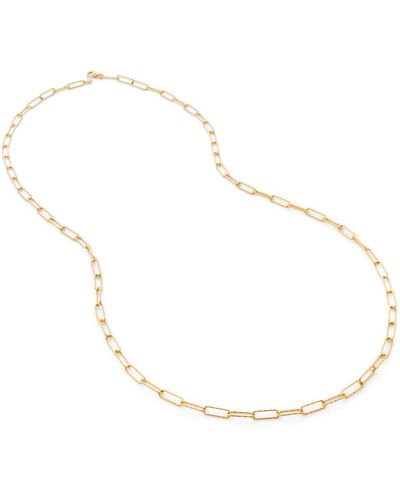 Monica Vinader Alta Textured Chain Necklace - White