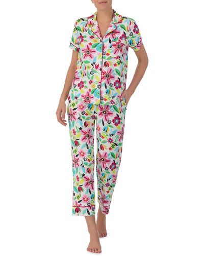 Kate Spade Print Crop Pajamas - Multicolor