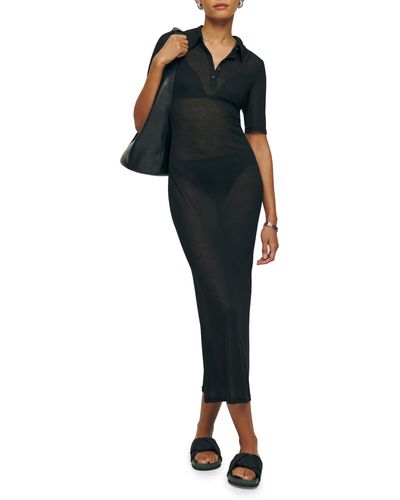 Reformation Shannon Knit Maxi Dress - Black