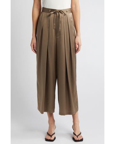 FRAME Drawstring Wide-Leg Lounge Pants