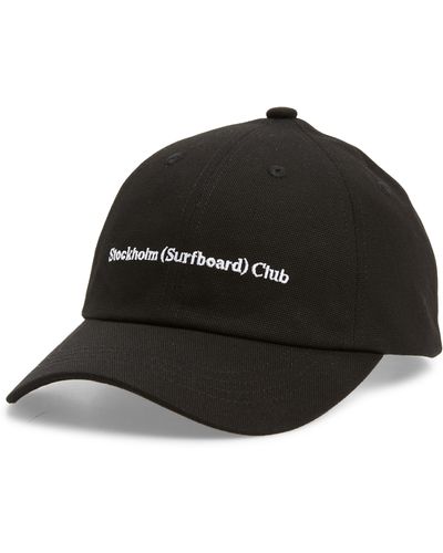 Stockholm Surfboard Club Pac Logo Embroidered Baseball Cap - Black