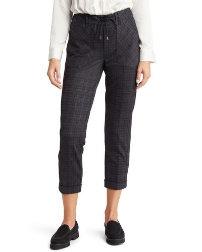 Wit & Wisdom 'ab'solution Plaid Drawstring Pants - Blue