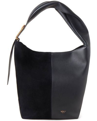 Mulberry Retwist Leather & Suede Hobo Bag - Black