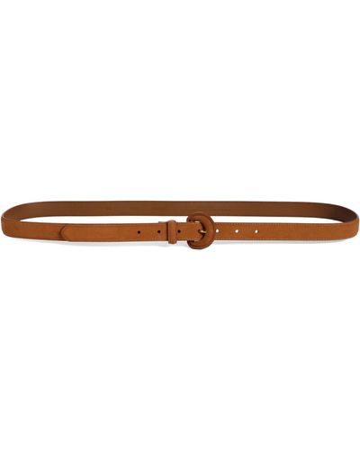 Madewell Chunky Buckle Suede Belt - White