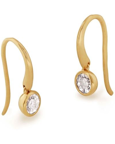Monica Vinader Diamond Essential Drop Earrings - Metallic