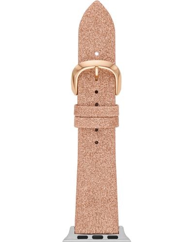 Kate Spade Glitter Leather 20mm Apple Watch® Watchband - Natural