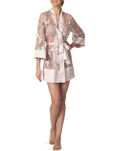 Rya Collection Stunning Embroidered Sheer Robe - Multicolor