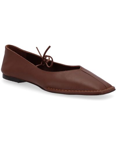 Alohas Sway Square Toe Ballet Flat - Brown