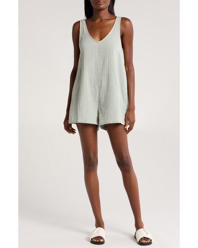 Volcom Hang Loose Cotton Cover-up Romper - White