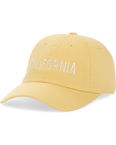 American Needle Slouch California Embroidered Baseball Cap - Yellow