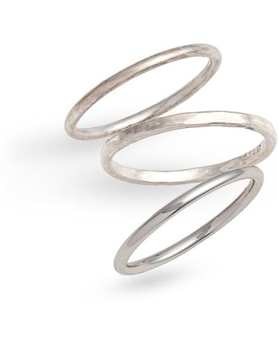 Madewell Delicate Stacking Ring Set - White