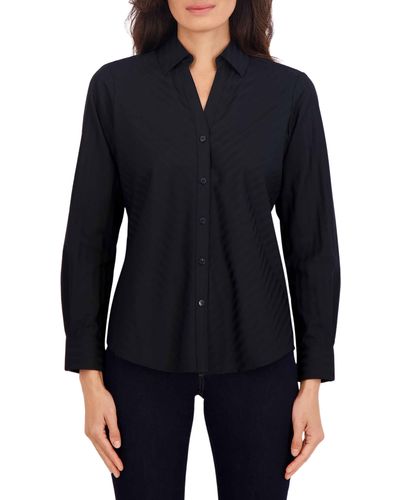 Foxcroft Mary Button-up Shirt - Black