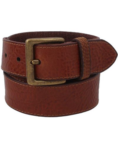 Frye Pebbled Leather Belt - Brown