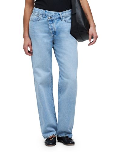 Madewell Cross Tab Edition Low Slung Straight Jeans - Blue