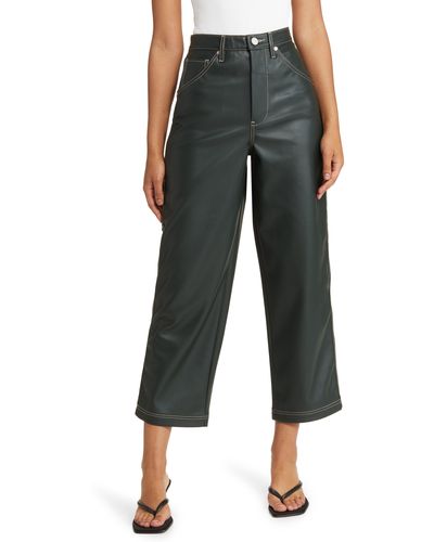 Blank NYC Baxter Rib Cage Faux Leather Carpenter Pants - Black
