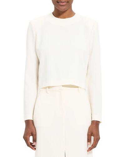 Theory Back Zip Top - White