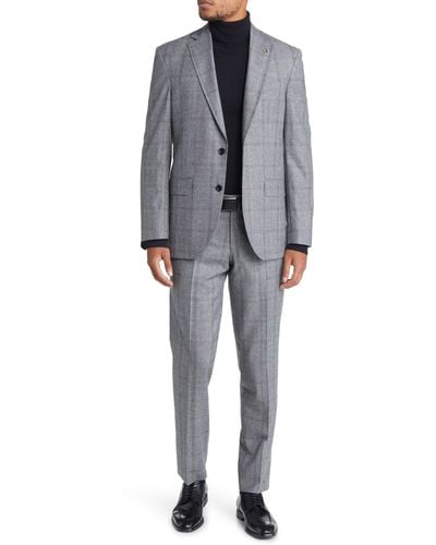 Ted Baker Karl Soft Constructed Wool Suit - Gray