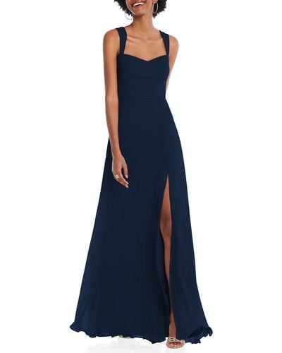 After Six Sweetheart Neck Evening Gown - Blue