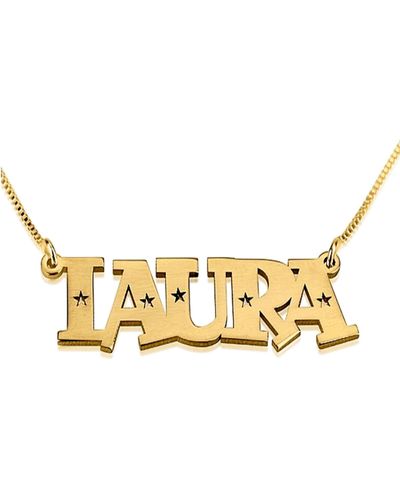 Melanie Marie Personalized Nameplate Necklace - Metallic