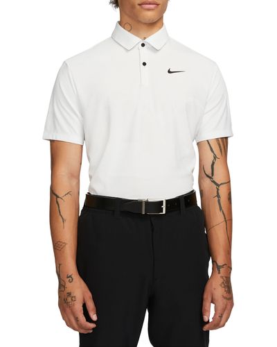 Nike Dri-fit Adv Tour Camo Golf Polo - White