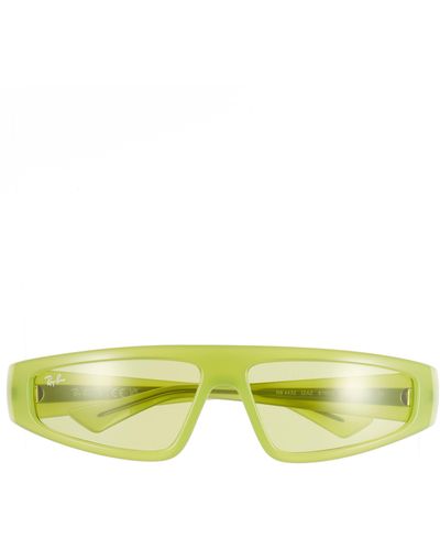 Ray-Ban Izaz 59mm Wraparound Sunglasses - Yellow