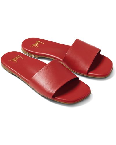 Beek Honeybird Square Toe Slide Sandal - Red