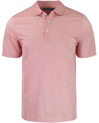 Cutter & Buck Symmetry Micropattern Performance Recycled Polyester Blend Polo - Pink
