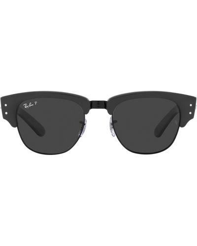 Ray-Ban Mega Clubmaster 50mm Polarized Square Sunglasses - Black