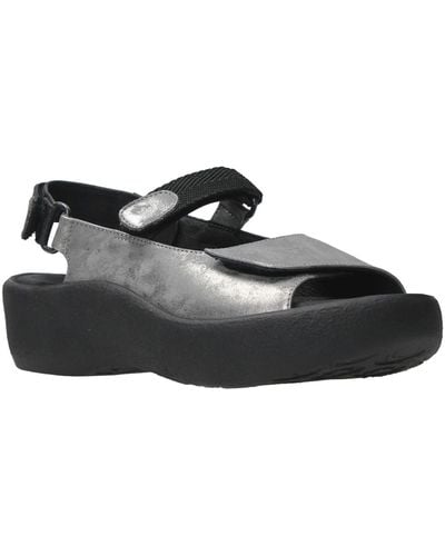 Wolky Jewel Slingback Platform Sandal - Black