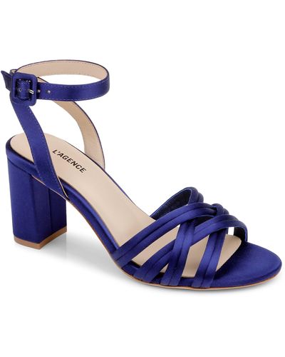 L'Agence Acelynn Ankle Strap Sandal - Blue