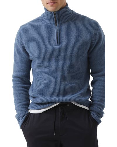 Rodd & Gunn Charlestown Quarter Zip Sweater - Blue