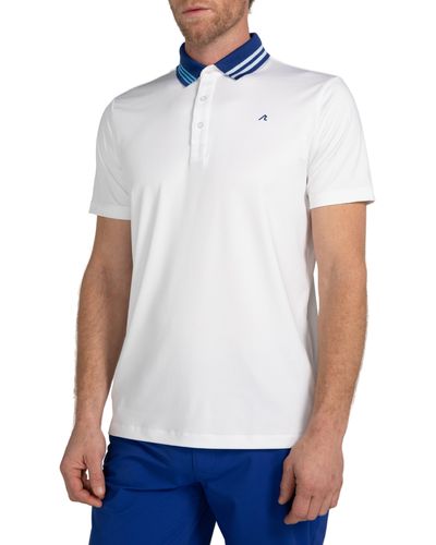 Redvanly Harley Solid Tipped Polo - White