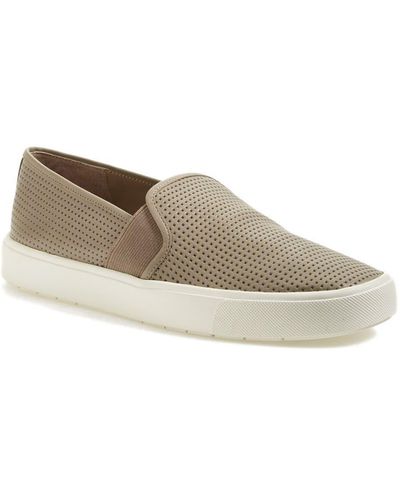 Vince | Shoes | Vince Blair Slip On Sneakers Taupe Perforated Leather |  Poshmark