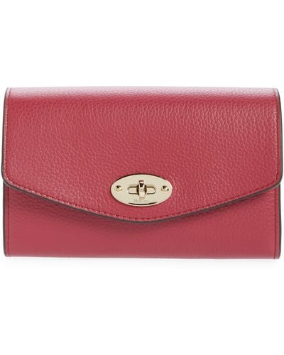 Mulberry Medium Darley Leather Wallet - Red