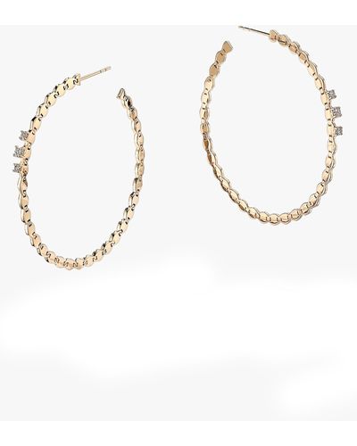 Lana Jewelry Triple Solo Mega Diamond Hoop Earrings - Yellow