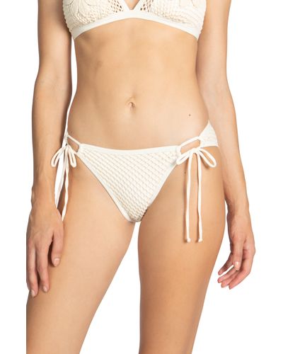 Robin Piccone Pua Side Tie Bikini Bottoms - White