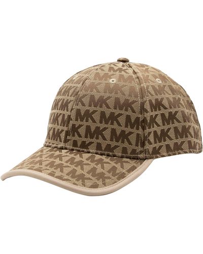 MICHAEL Michael Kors Logo Jacquard Wool Baseball Cap - Natural