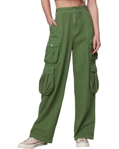 Blank NYC The Franklin Rib Cage Cargo Pants - Green