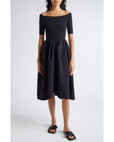 CFCL Pottery Off The Shoulder Sweater Dress - Black