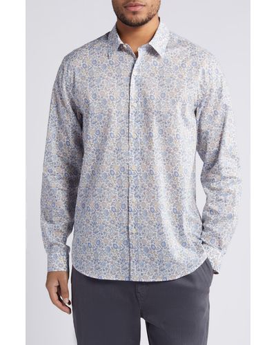 Liberty Danjo Lasenby Floral Cotton Button-up Shirt - Gray