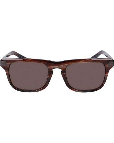 Shinola 52mm Modified Rectangular Sunglasses - Brown