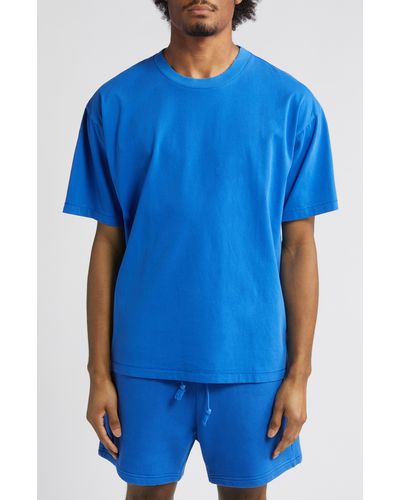 Elwood Core Oversize Organic Cotton Jersey T-shirt - Blue