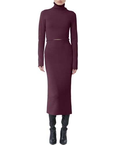 GAUGE81 Suno Long Sleeve Sweater Dress - Purple