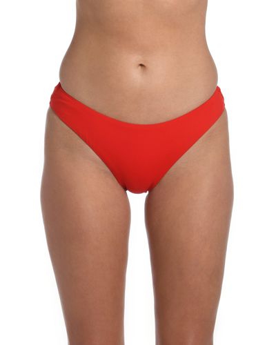 La Blanca Island Goddess Scoop Bikini Bottoms - Red